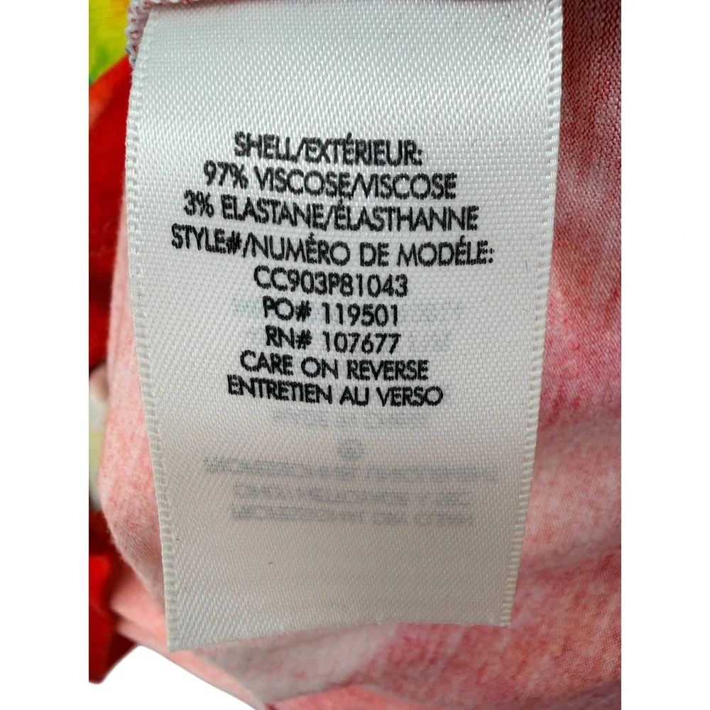 Alice + Olivia Delaina Cropped Top Rainbow Tie Dye Long Sleeve L Festival Rave - Picture 6 of 8